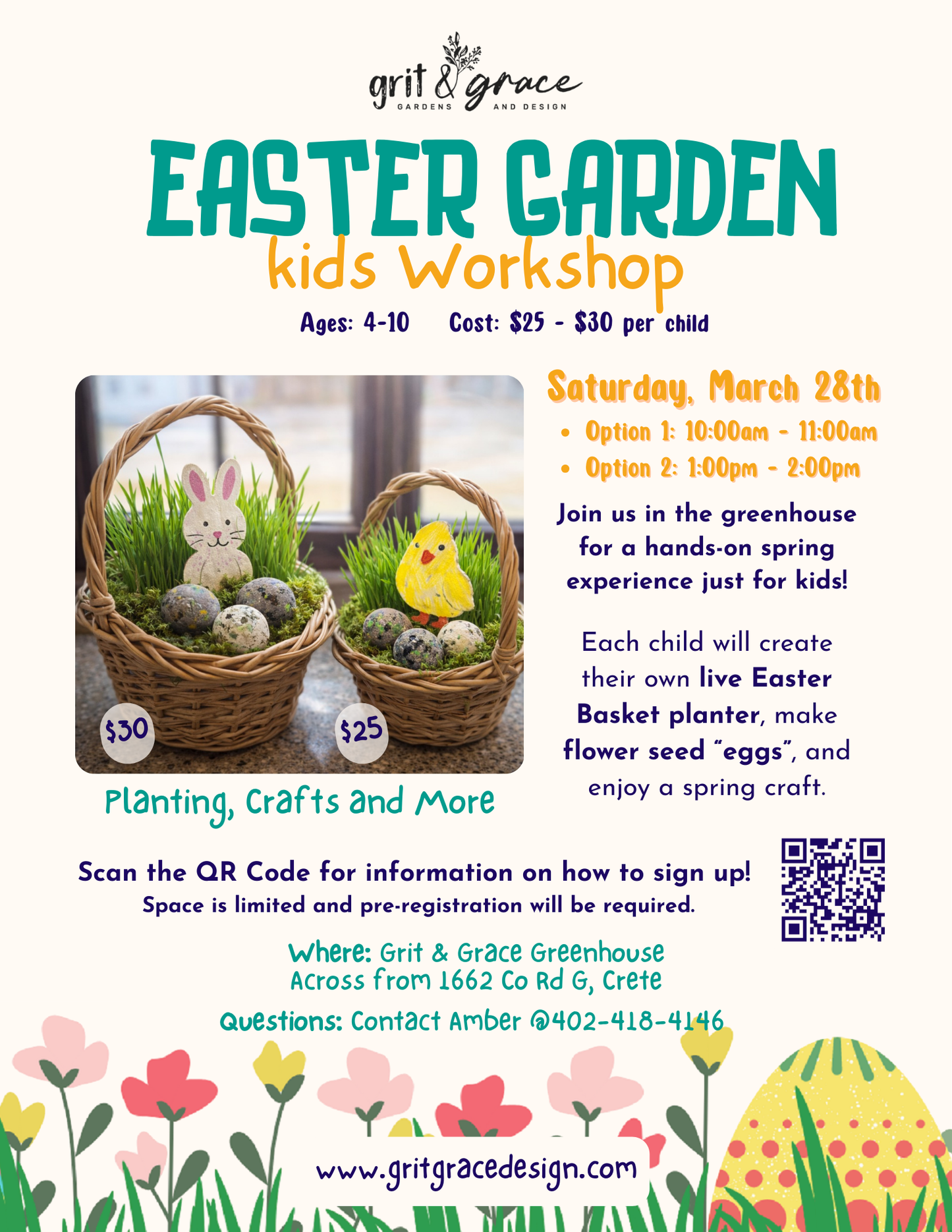 Easter Garden Kids Workshop 3/28/26 *1PM REGISTRATION