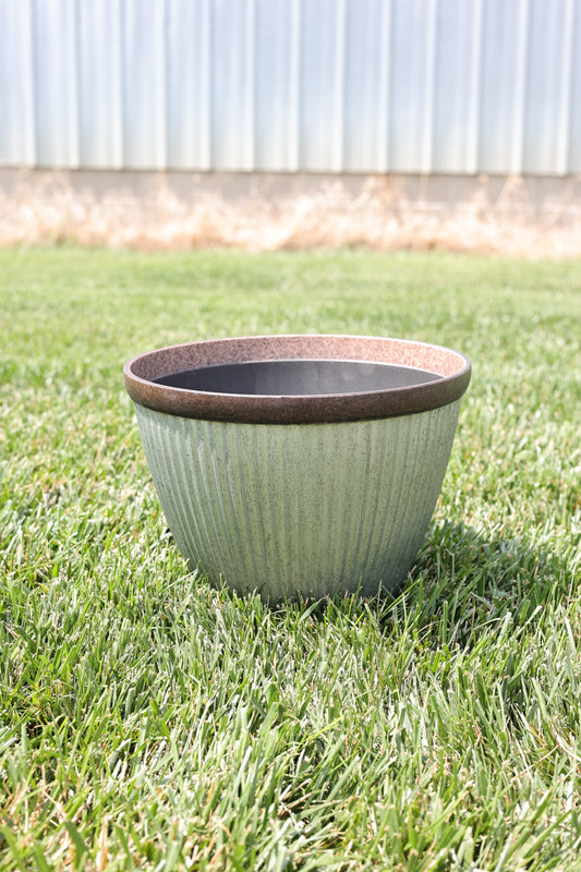 Rustic Galvanized Plastic Planter